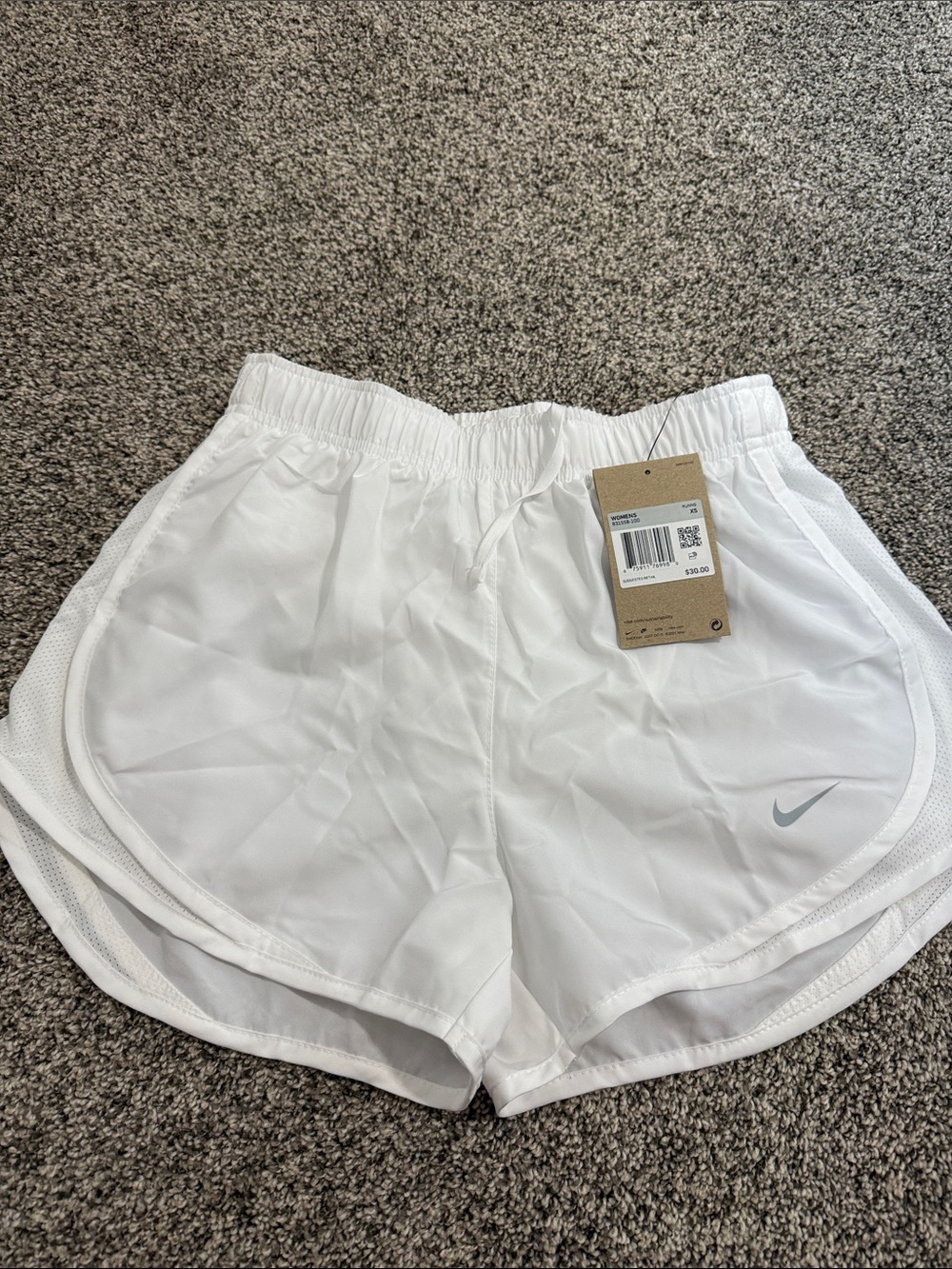Nike White Women's Athletic Running Shorts